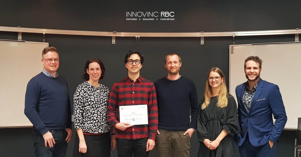 mTatt team presenting at Innovinc. RBC — Explore